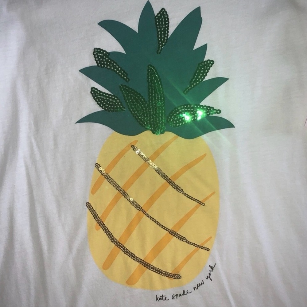 ♠️ Kate spade - 2 for 1 — Tee & bracelet- White & Yellow & black & gold bangle 🍍 - Picture 12 of 15